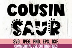 Cousin Saur SVG - Cousin Birthday Dinosaur Clipart Cut File Product Image 1