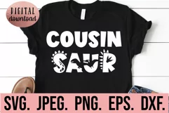 Cousin Saur SVG - Cousin Birthday Dinosaur Clipart Cut File Product Image 2