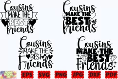 Cousins Make The Best Friends SVG | Best Friends SVG | PNG Product Image 2