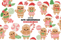 Cute Gingerbread Christmas Cookie PNG Vector Clipart Product Image 1