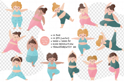Plus Size Body Positive Yoga Poses Cartoon Set Product Image 2