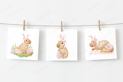 Cute Capybara Easter Day Watercolor Set Product Image 4