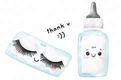 Lash Extension Tools Watercolor Clipart Eyelashes PNG Product Image 3