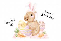 Cute Capybara Easter Day Watercolor Set Product Image 5