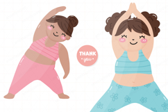 Plus Size Body Positive Yoga Poses Cartoon Set Product Image 3