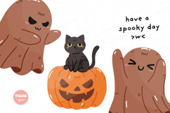 Chocolate Ghost Cute Halloween Cartoon PNG Ghost vector Product Image 3