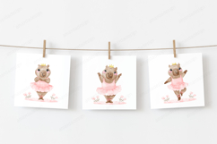 Watercolor Capybara Ballerina Clipart Ballet Animal Product Image 3