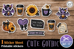 Cute Gothic. Stickers design PNG Product Image 1