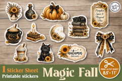 Magic Autumn. Stickers design PNG Product Image 1