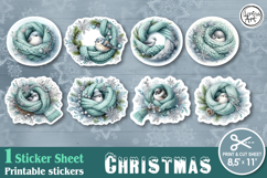 Christmas. Print & Cut Stickers PNG / Winter Bird Product Image 1