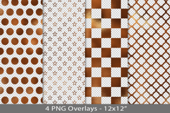 Copper foil seamless pattern overlay, PNG Product Image 1