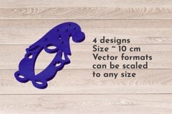 Christmas Gnome Keychains Laser Cut Files, winter Car Charm Product Image 2