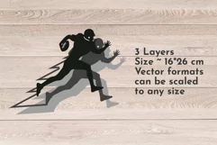American Football 3D Layered SVG, Sport Laser Cut File decor Product Image 2
