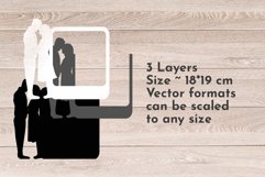 Valentines day gift Laser Cut svg, Love photo frame svg Product Image 2