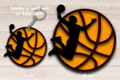 Basketball 3D Layered SVG, Sports Laser Cut File, wall art Product Image 3