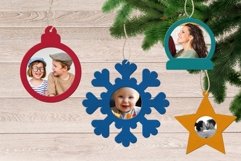 Winter photo frame for laser cut, winter ornament, keychains Product Image 3