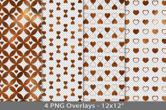 Copper foil seamless pattern overlay, PNG Product Image 1
