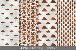 Copper foil seamless pattern overlay, PNG Product Image 1