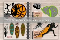 Basketball 3D Layered SVG, Sports Laser Cut File, wall art Product Image 4