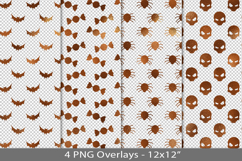 Copper foil seamless pattern overlay, PNG Product Image 1