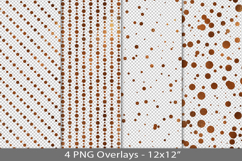 Copper foil seamless pattern overlay, PNG Product Image 1