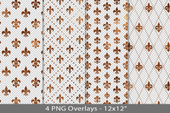 Copper foil seamless pattern overlay, PNG Product Image 1