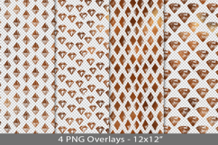 Copper foil seamless pattern overlay, PNG Product Image 1
