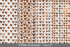 Copper foil seamless pattern overlay, PNG Product Image 1