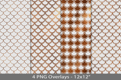 Copper foil seamless pattern overlay, PNG Product Image 1