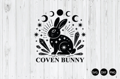 Coven Bunny SVG, Moon Bunny SVG, Celestial Bunny SVG Product Image 1