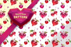 Diamond fruits, hearts - seamless pattern Product Image 1