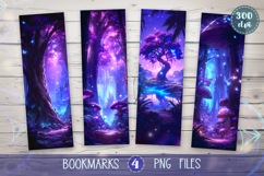 Bookmarks design - Enchanted Night Forest. Product Image 1