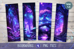 Bookmarks design - Enchanted Night Forest. Product Image 1
