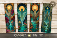 Bookmarks design - Celtic Fantasy Tower. Product Image 1