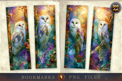 Bookmarks design - Magical Owls in the Forest. Product Image 1