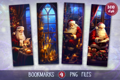 Bookmarks design - Reading Santa. Product Image 1