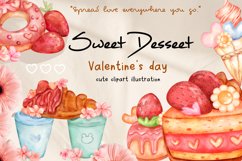 Sweet Dessert Valentine Clipart and sublimation Product Image 1