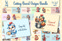 Cute chicken and funny quote cutting board designs BUNDLE Product Image 1