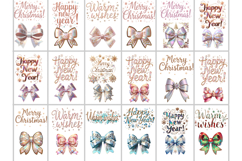 Christmas Coquette bows sublimation kitchen tea towel BUNDLE Product Image 4