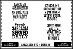 Funny Sarcastic Quotes Svg 4 Designs, Sarcasm Svg Product Image 1