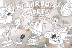 Bathroom Laundry chores doodles Product Image 1