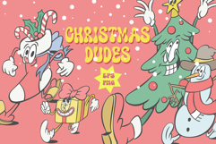 Retro groovy Christmas characters Product Image 1