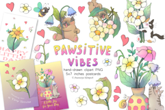 Cute Flower Friends Clipart Set Product Image 1