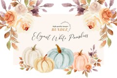 Rustic Mint Orange Pumpkin Bundle Clipart Product Image 1