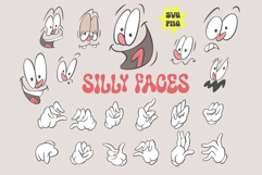 Silly faces, retro cartoon emotions Product Image 1