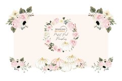 Pastel Pink Pumpkins Bundle Clipart, Fall Autumn Pumpkin Product Image 1