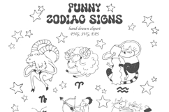 Funny Zodiac Characters Clipart Product Image 3