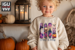 Halloween Tshirt Brush Strokes PNG Ghost, Skull, Pumpkin DTF Product Image 7