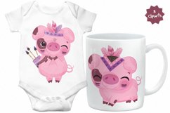 Tribal Series Little Piggies Clipart Product Image 3