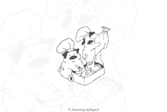 Hand Drawn Bakery Clipart, Pug Baking Doodles for Branding Product Image 2